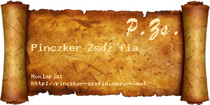 Pinczker Zsófia névjegykártya